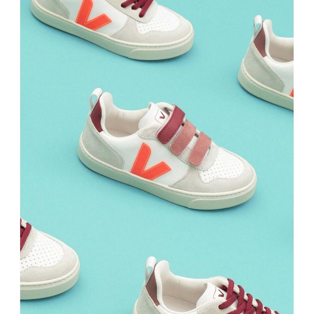 Veja V-10 X BONTON Kids' Sneakers White/Orange | NZ 842EBC